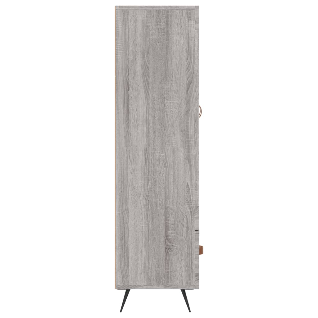 vidaXL Aparador alto madera de ingeniería gris Sonoma 69,5x31x115 cm