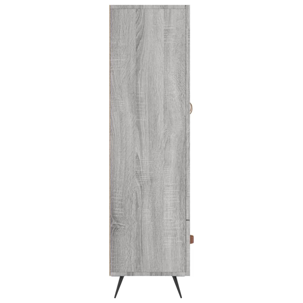 vidaXL Aparador alto madera de ingeniería gris Sonoma 69,5x31x115 cm