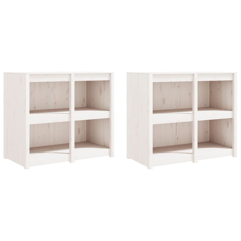 vidaXL Muebles de cocina de exterior 3 pzas madera maciza pino blanco