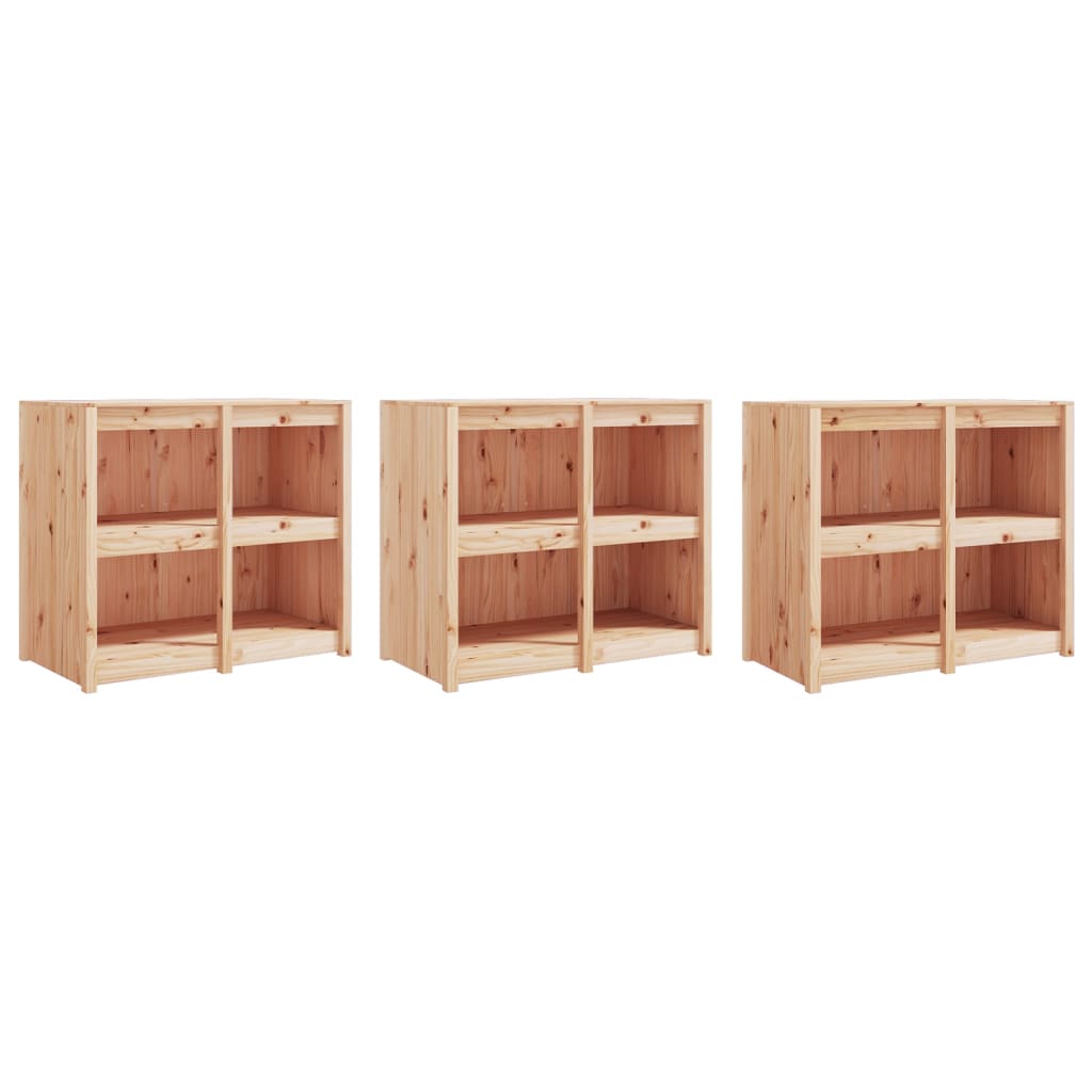 vidaXL Muebles de cocina de exterior 3 piezas madera maciza de pino