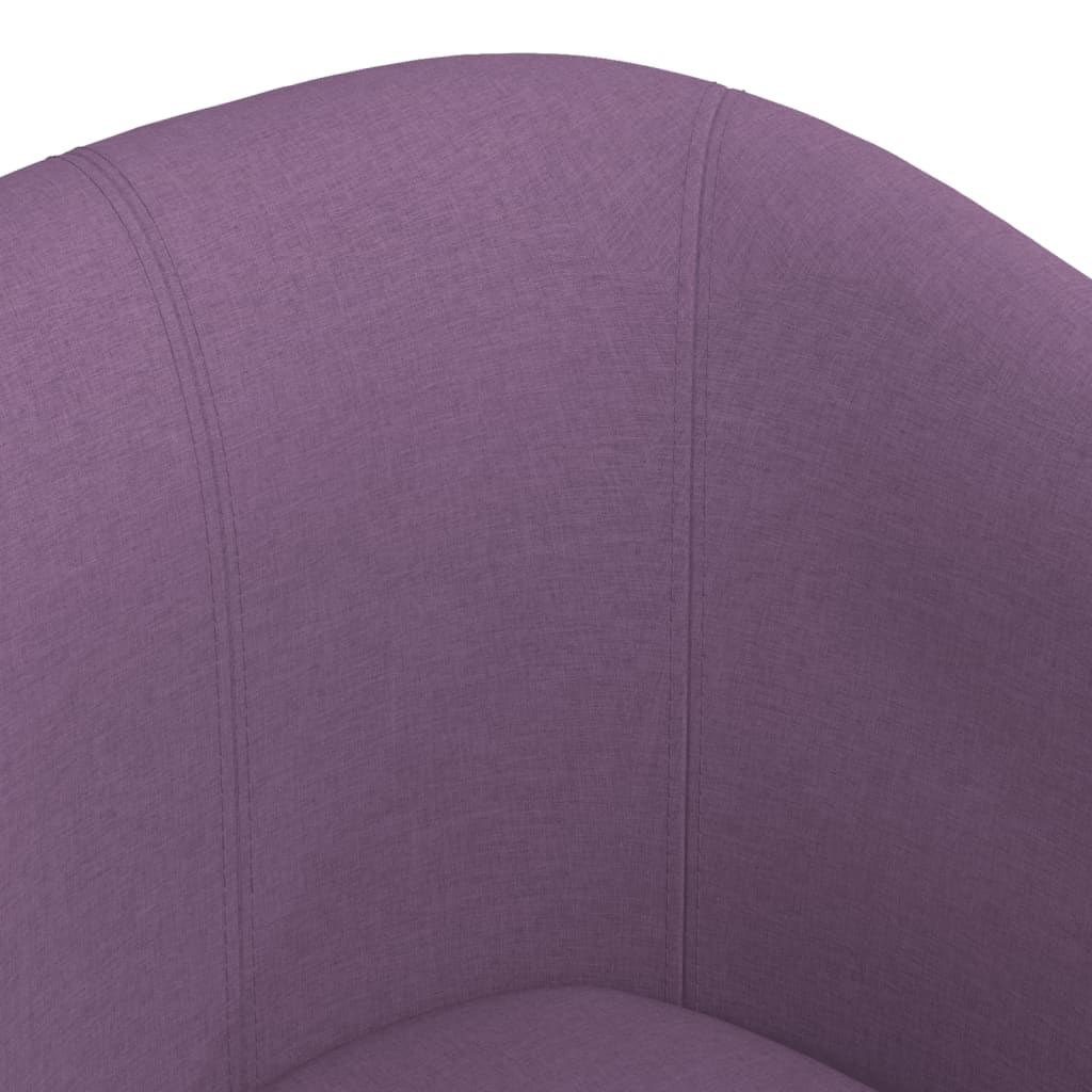 vidaXL Sillón con taburete tela morado