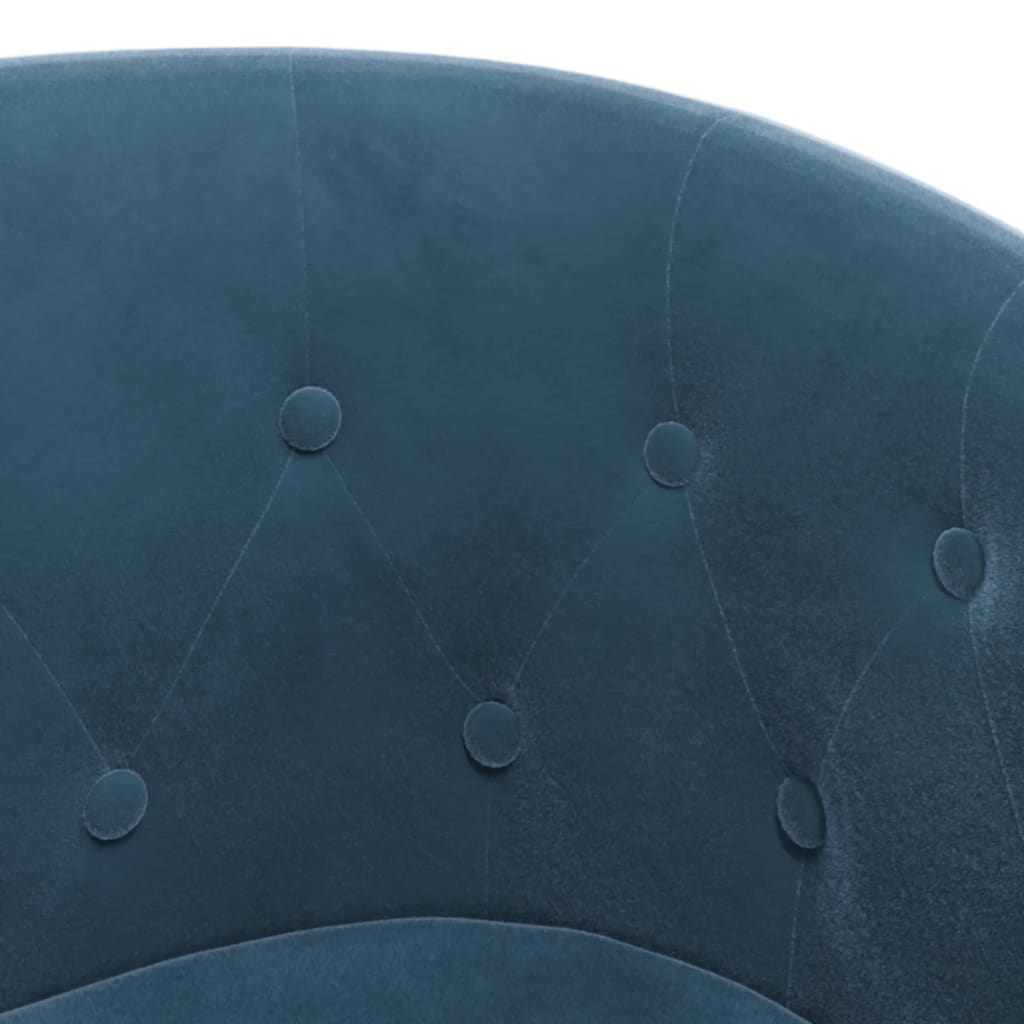 vidaXL Sillón con taburete terciopelo azul oscuro