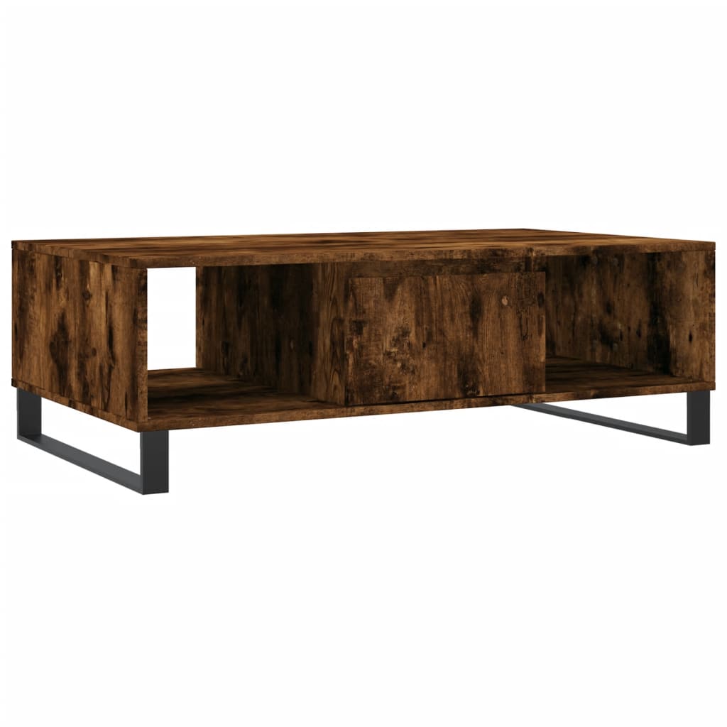 vidaXL Mesa de centro madera de ingeniería roble ahumado 104x60x35 cm