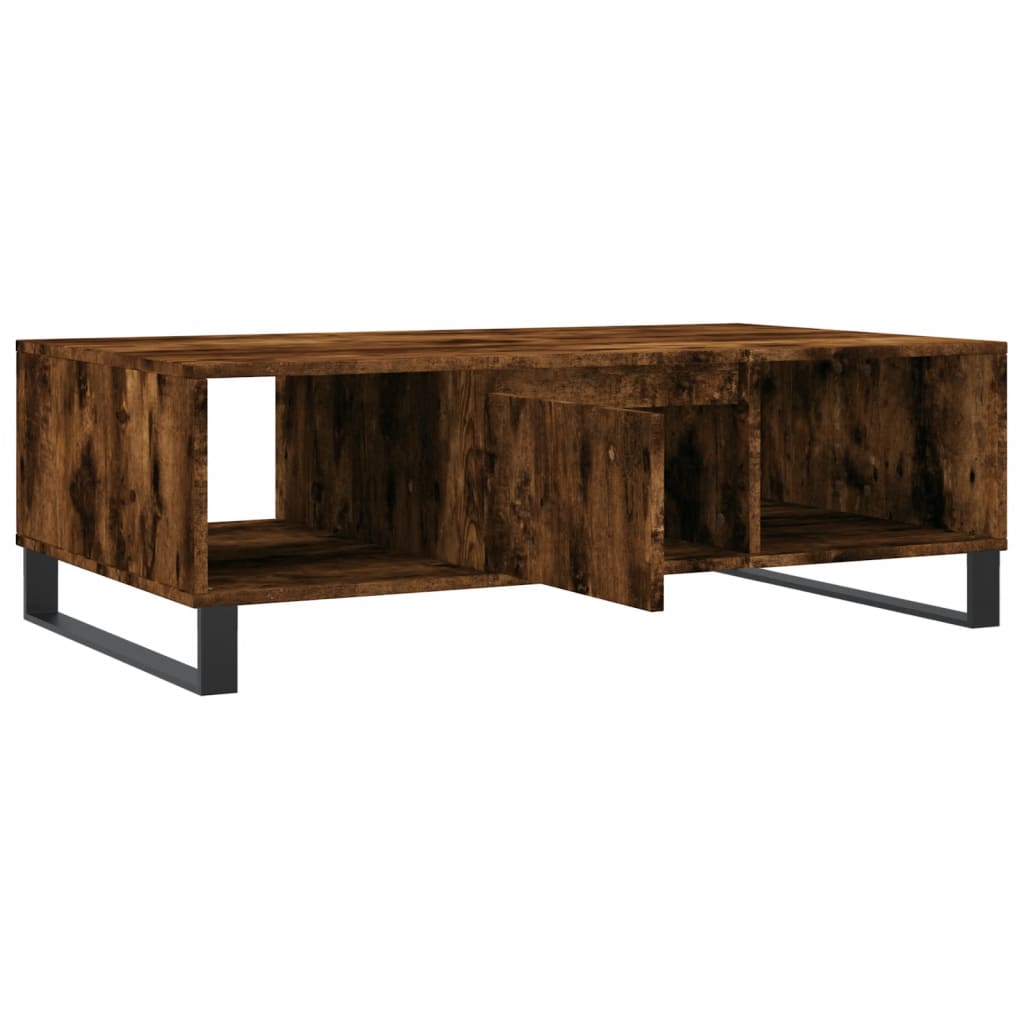 vidaXL Mesa de centro madera de ingeniería roble ahumado 104x60x35 cm