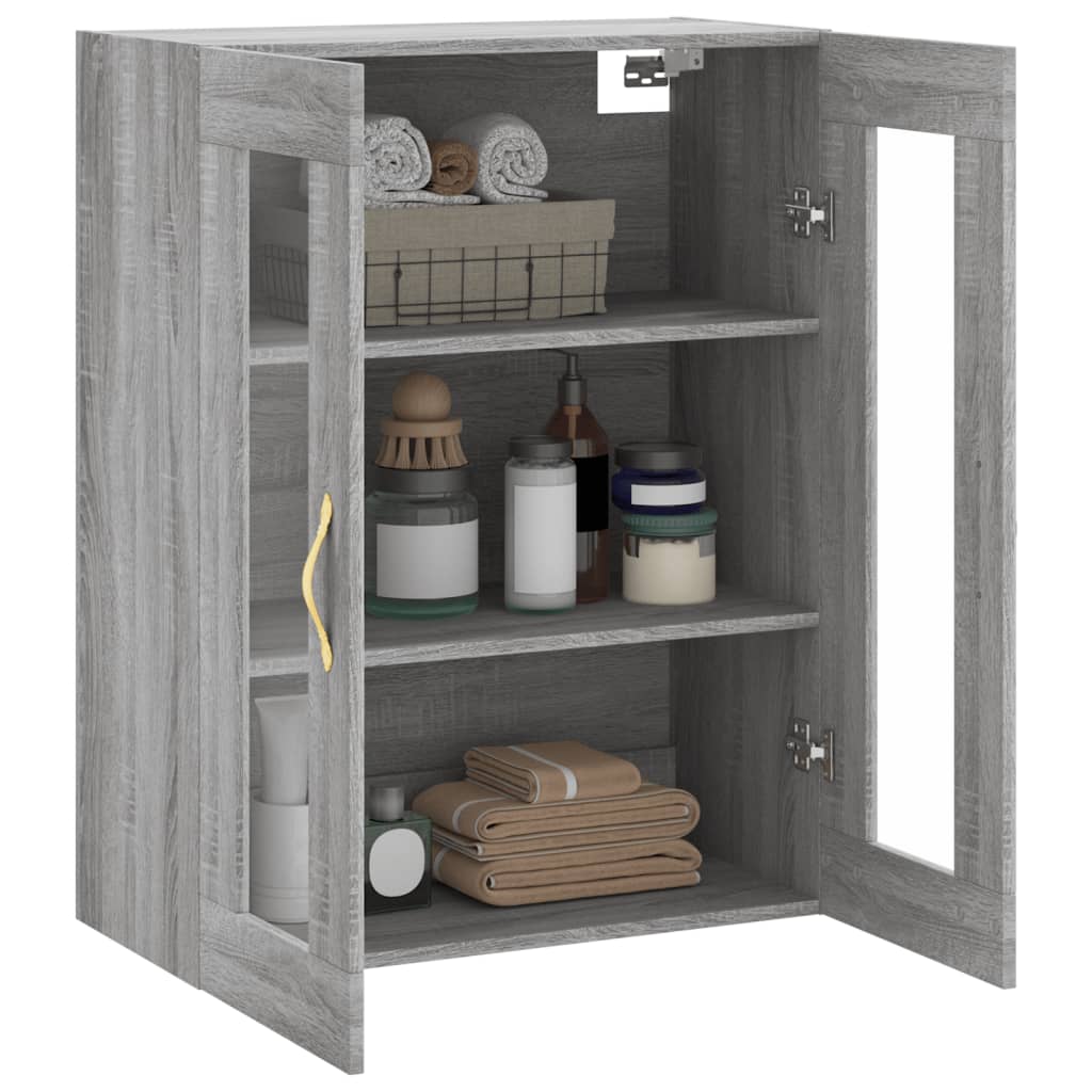 vidaXL Armario de pared gris Sonoma 69,5x34x90 cm