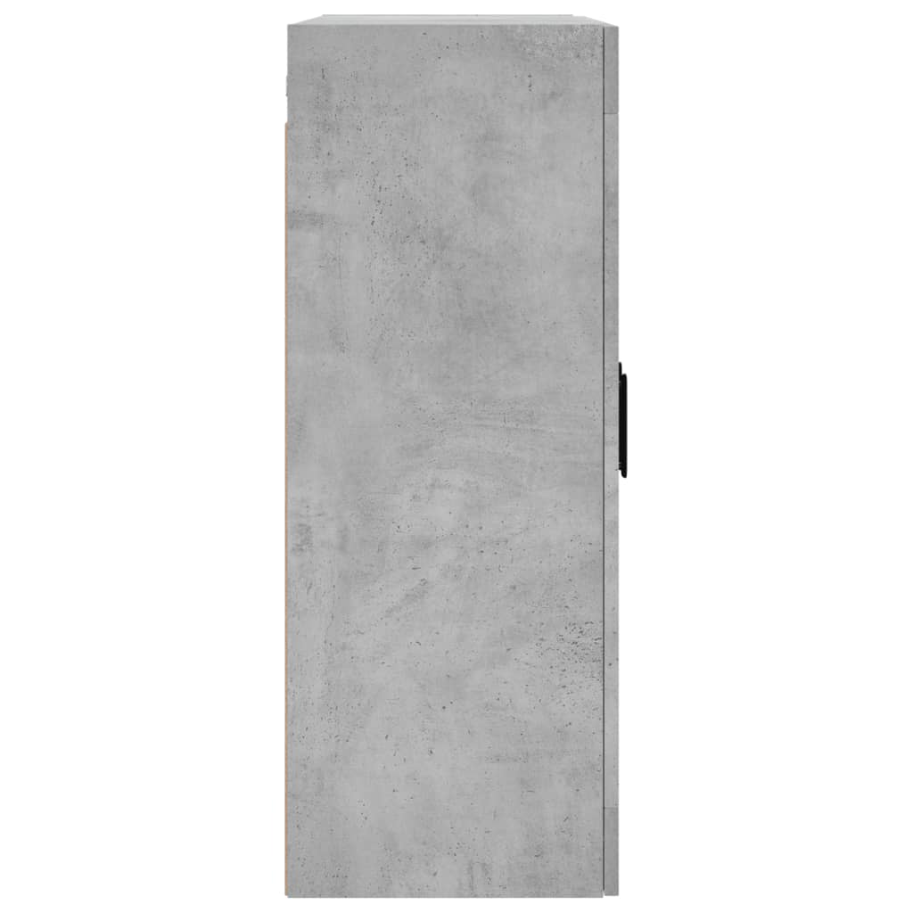 vidaXL Armario de pared gris hormigón 69,5x34x90 cm