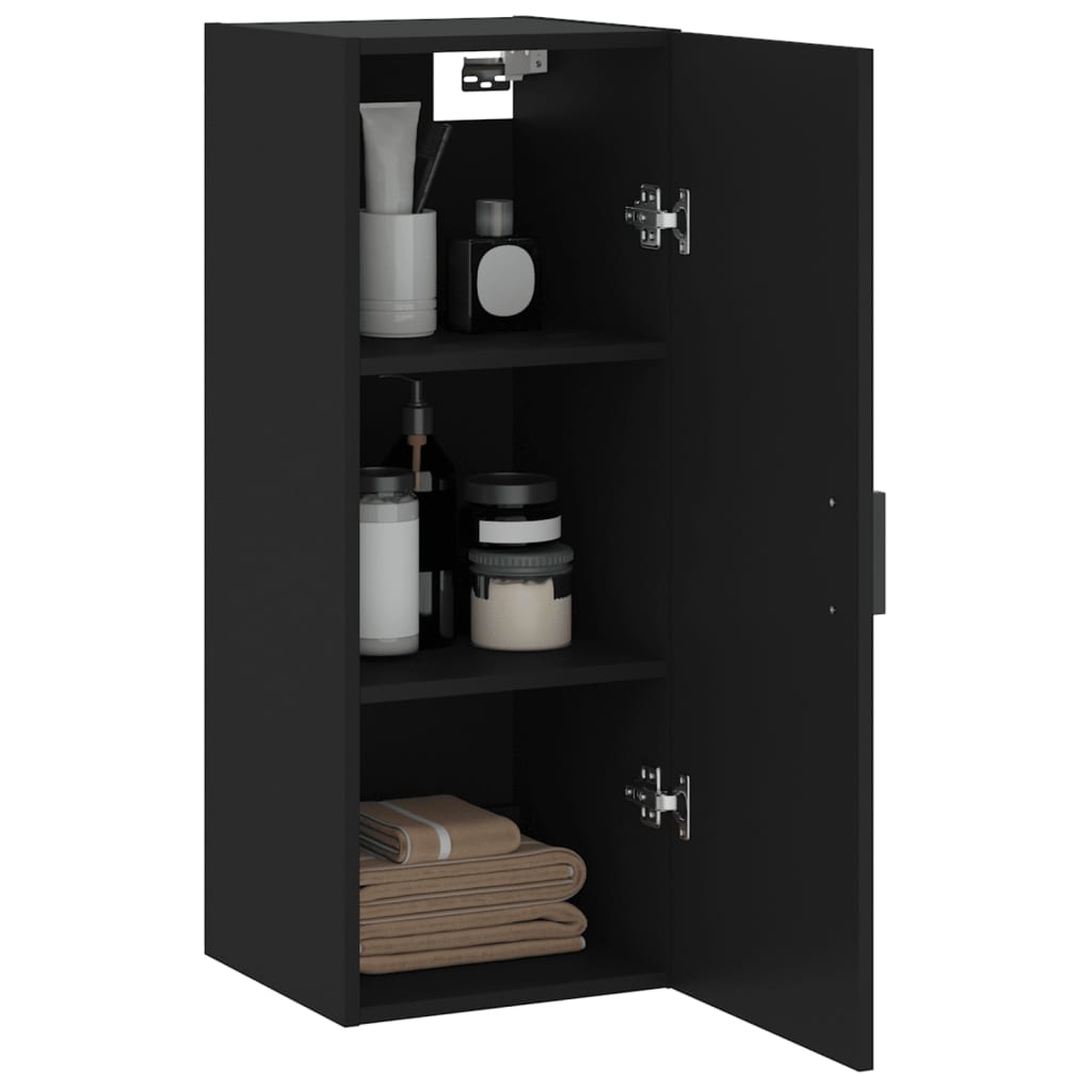 vidaXL Armario de pared negro 34,5x34x90 cm