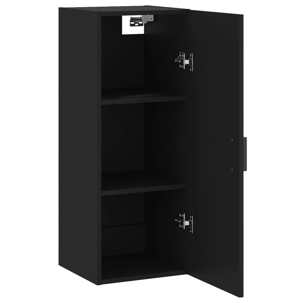 vidaXL Armario de pared negro 34,5x34x90 cm