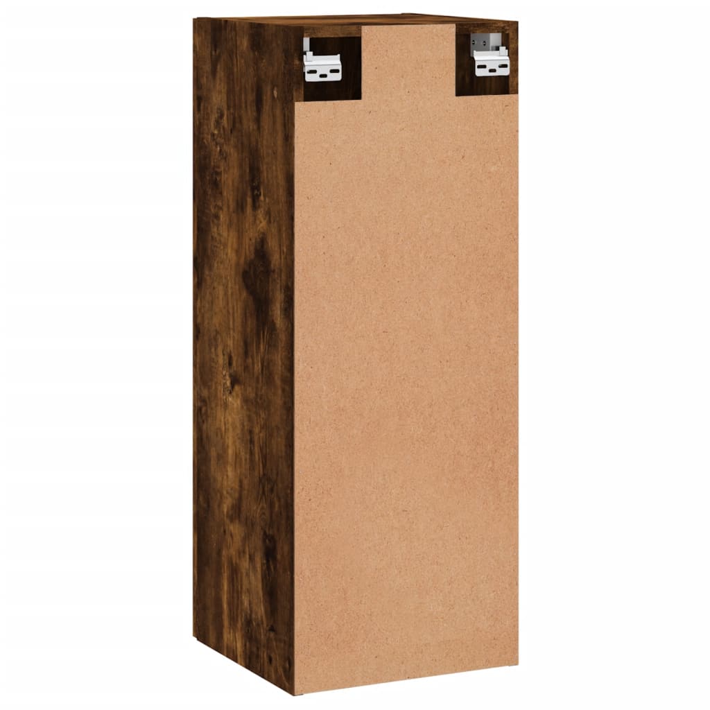 vidaXL Armario de pared roble ahumado 34,5x34x90 cm