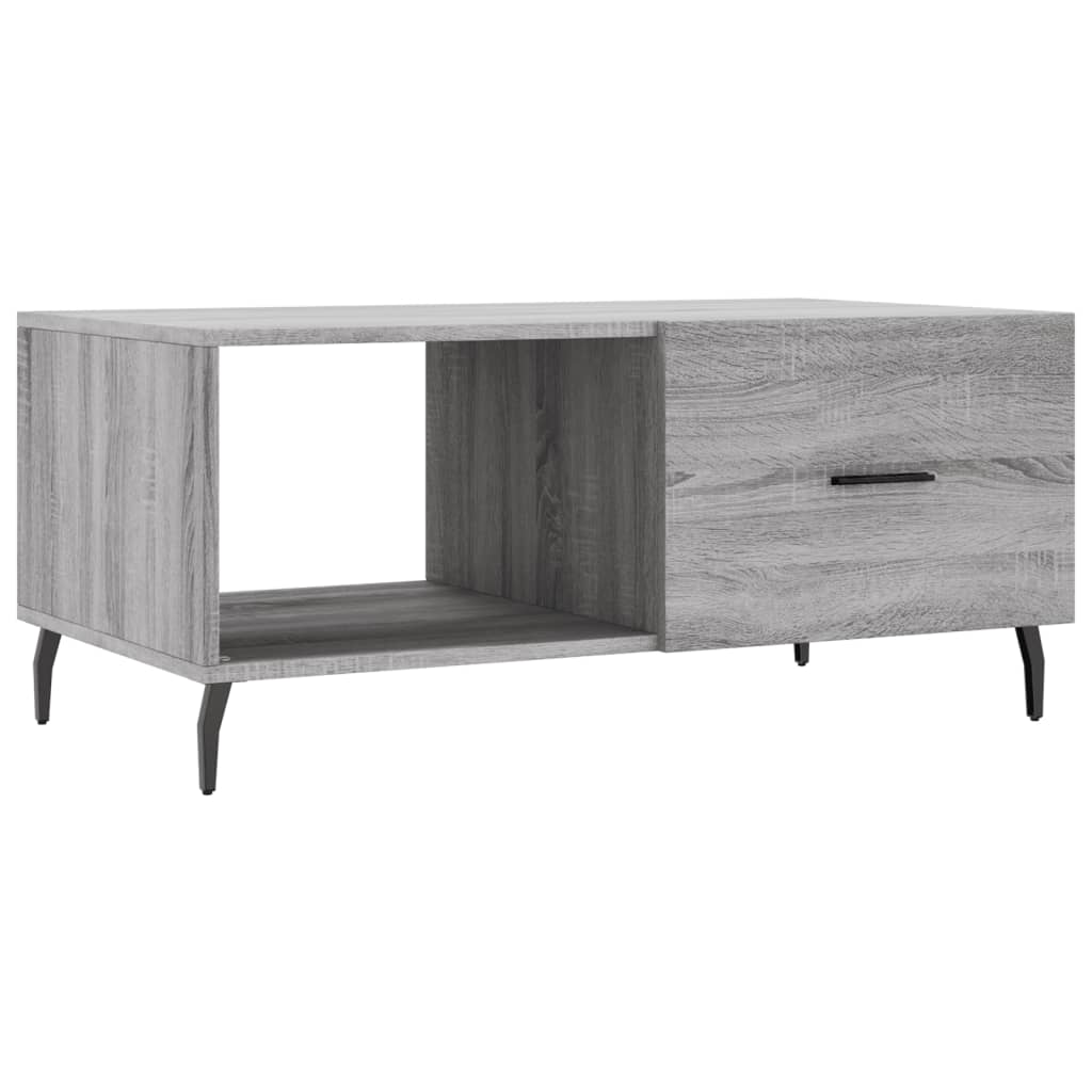 vidaXL Mesa de centro madera contrachapada gris Sonoma 90x50x40 cm