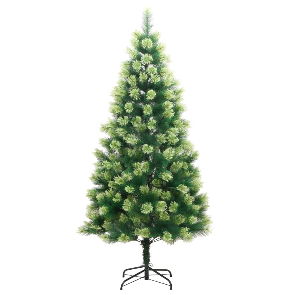 vidaXL Árbol de Navidad artificial con bisagras y soporte 120 cm