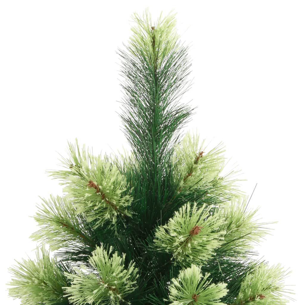 vidaXL Árbol de Navidad artificial con bisagras y soporte 120 cm