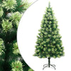 vidaXL Árbol de Navidad artificial con bisagras y soporte 150 cm