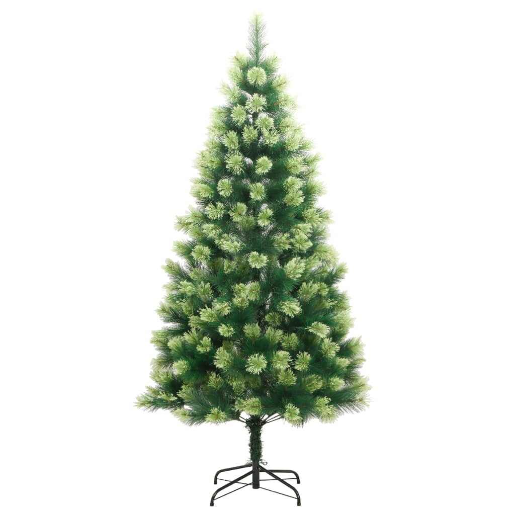 vidaXL Árbol de Navidad artificial con bisagras y soporte 150 cm