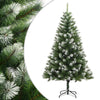 vidaXL Árbol de Navidad artificial con bisagras y nieve flocada 150 cm