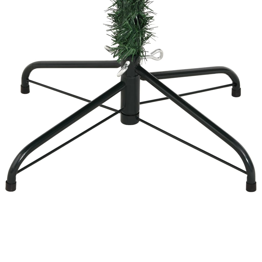 vidaXL Árbol de Navidad artificial con bisagras y nieve flocada 210 cm