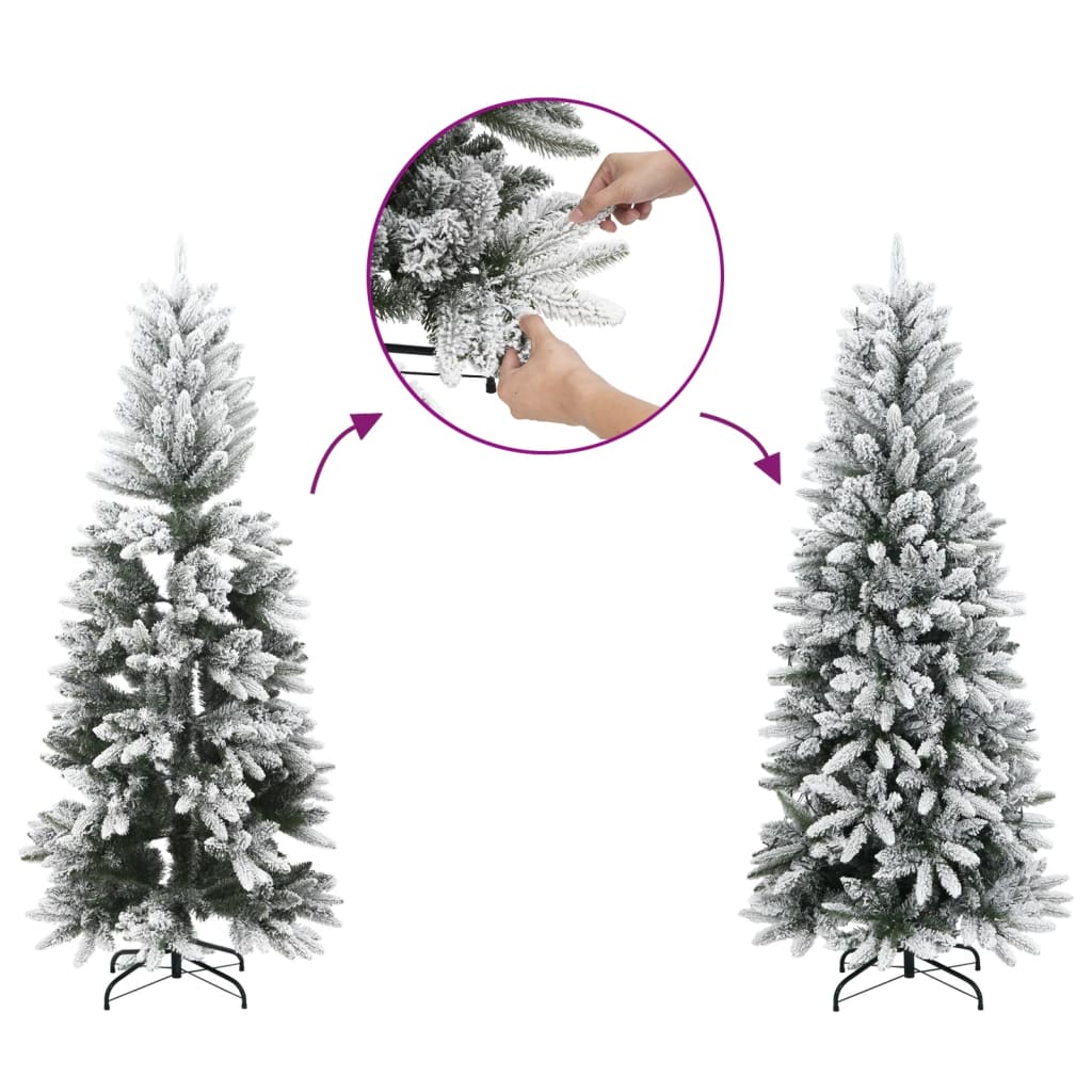 vidaXL Árbol de Navidad artificial con nieve 120 cm