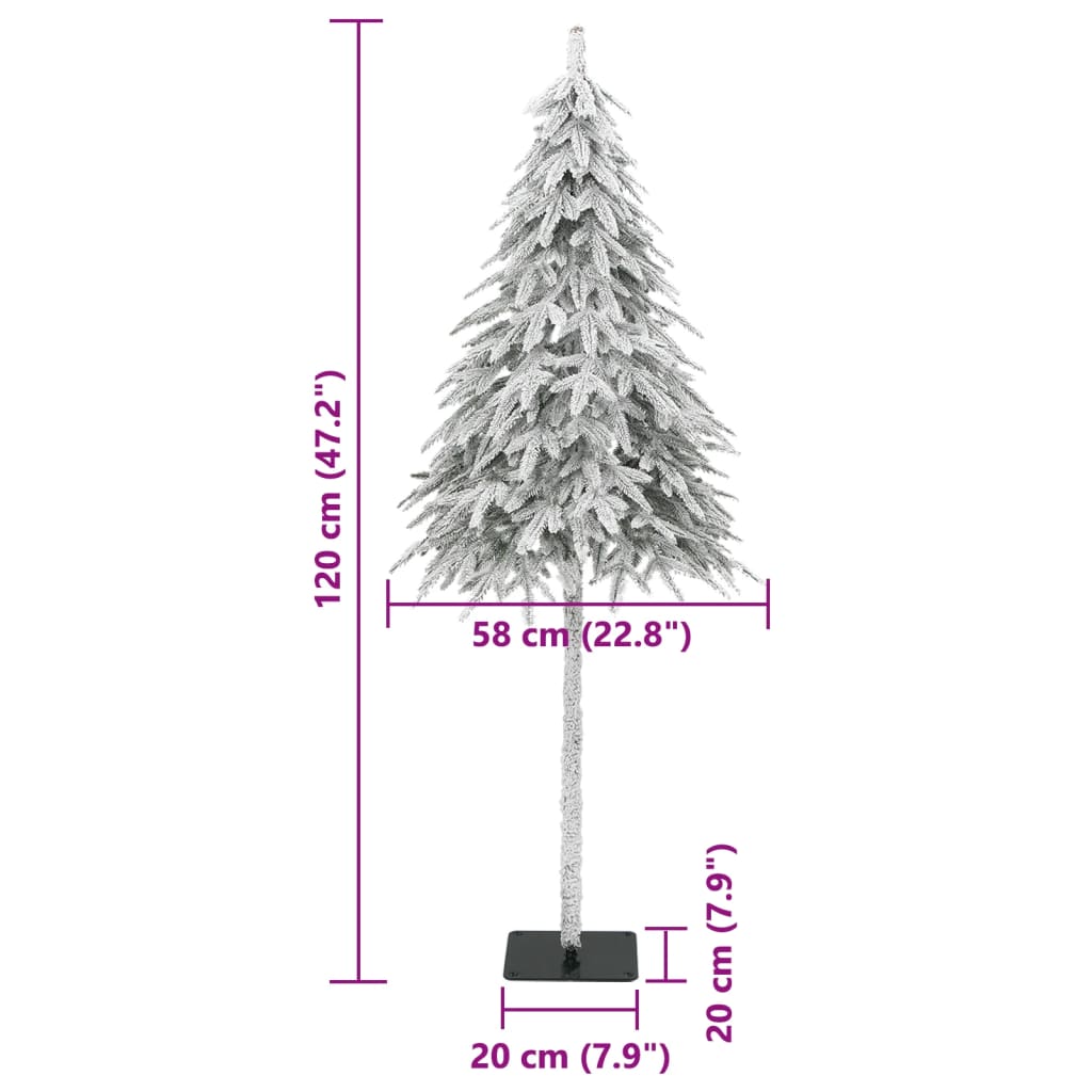 vidaXL Árbol de Navidad artificial con nieve 120 cm