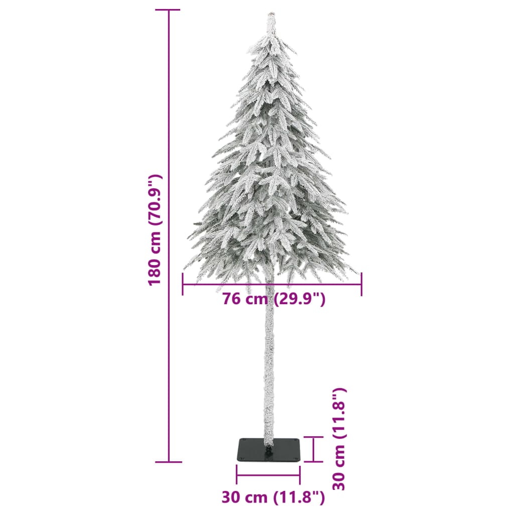 vidaXL Árbol de Navidad artificial con nieve 180 cm