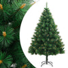 vidaXL Árbol de Navidad artificial con bisagras y soporte 120 cm