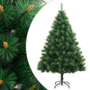 vidaXL Árbol de Navidad artificial con bisagras y soporte 210 cm