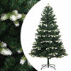 vidaXL Árbol de Navidad artificial con bisagras y nieve flocada 120 cm