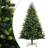 vidaXL Árbol de Navidad artificial con bisagras y soporte 120 cm