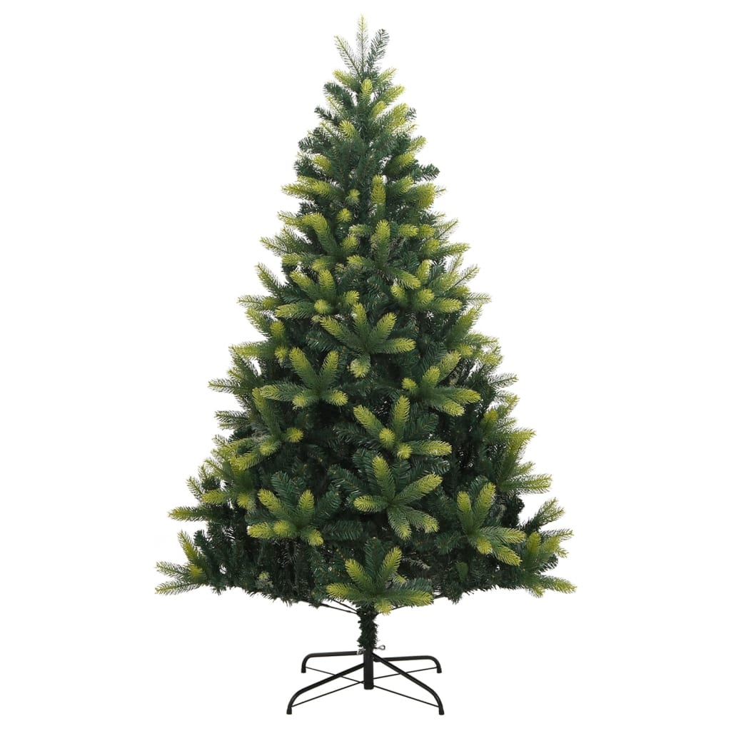 vidaXL Árbol de Navidad artificial con bisagras y soporte 120 cm