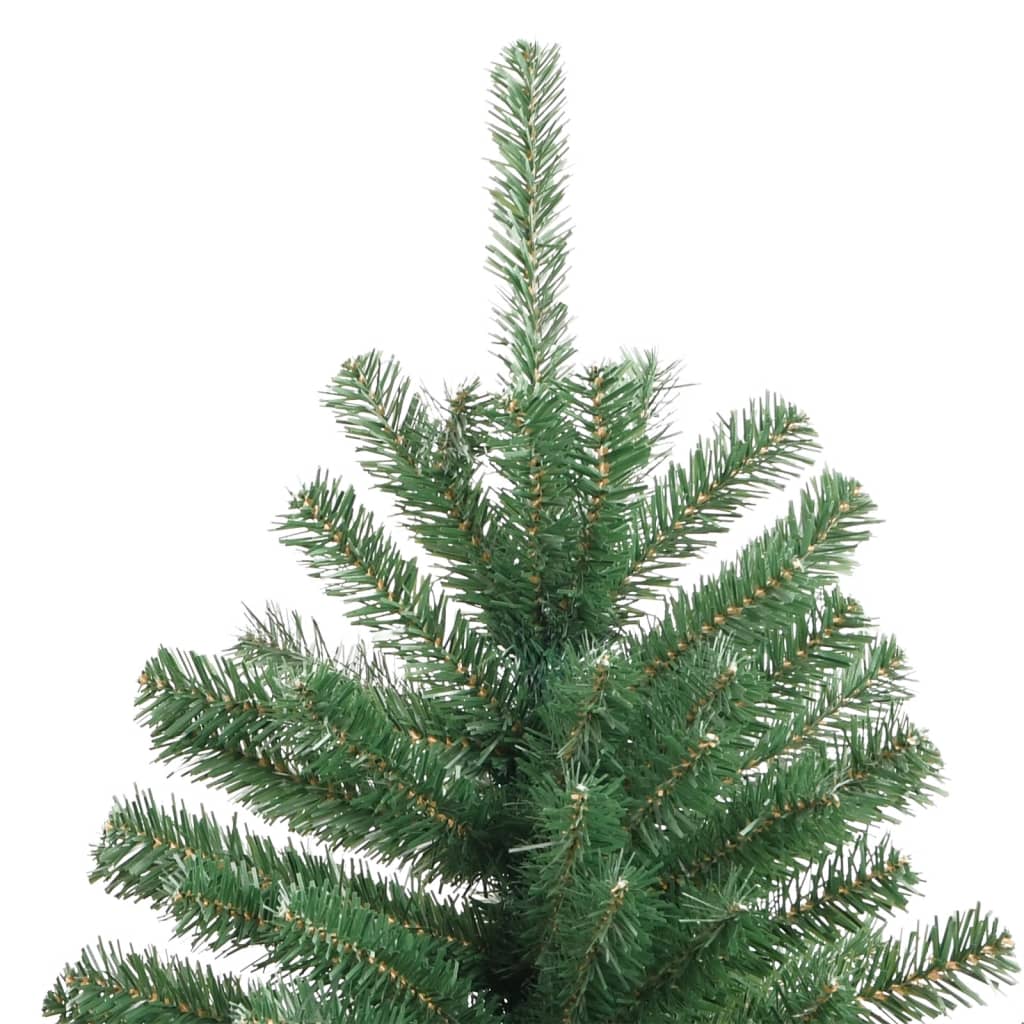 vidaXL Árbol de Navidad artificial con bisagras y soporte verde 150 cm