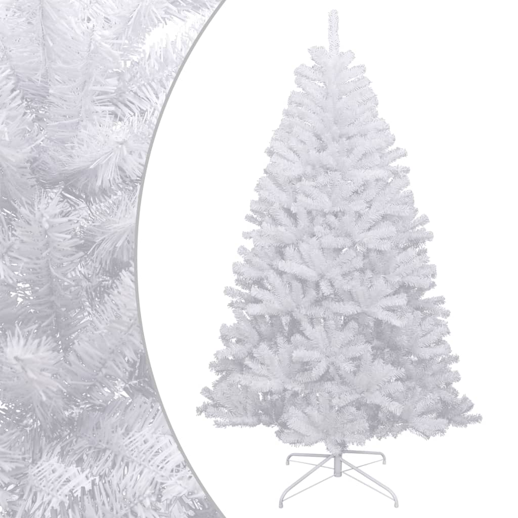 vidaXL Árbol de Navidad artificial con bisagras y nieve flocada 150 cm