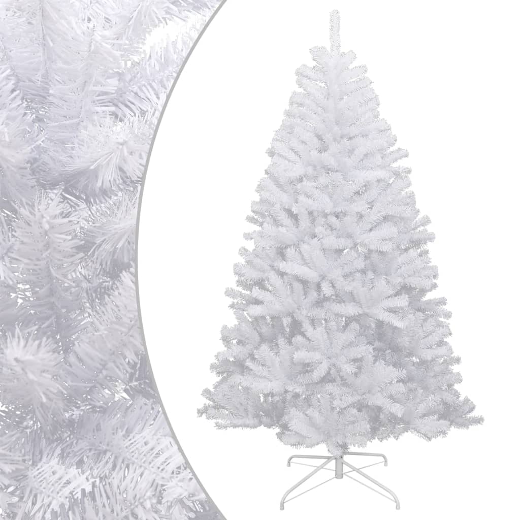 vidaXL Árbol de Navidad artificial con bisagras y nieve flocada 210 cm