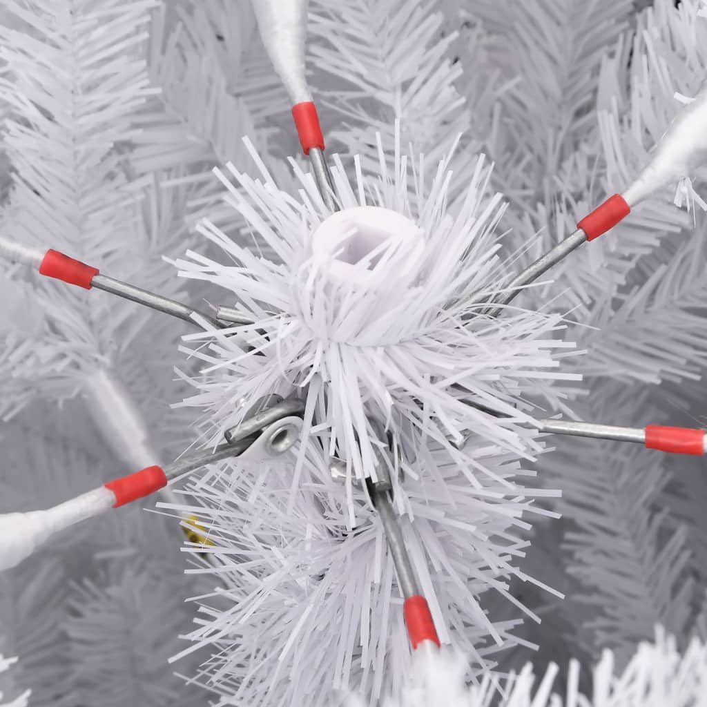 vidaXL Árbol de Navidad artificial con bisagras y nieve flocada 210 cm