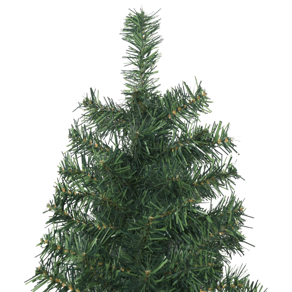 vidaXL Árbol de Navidad estrecho con soporte PVC 270 cm