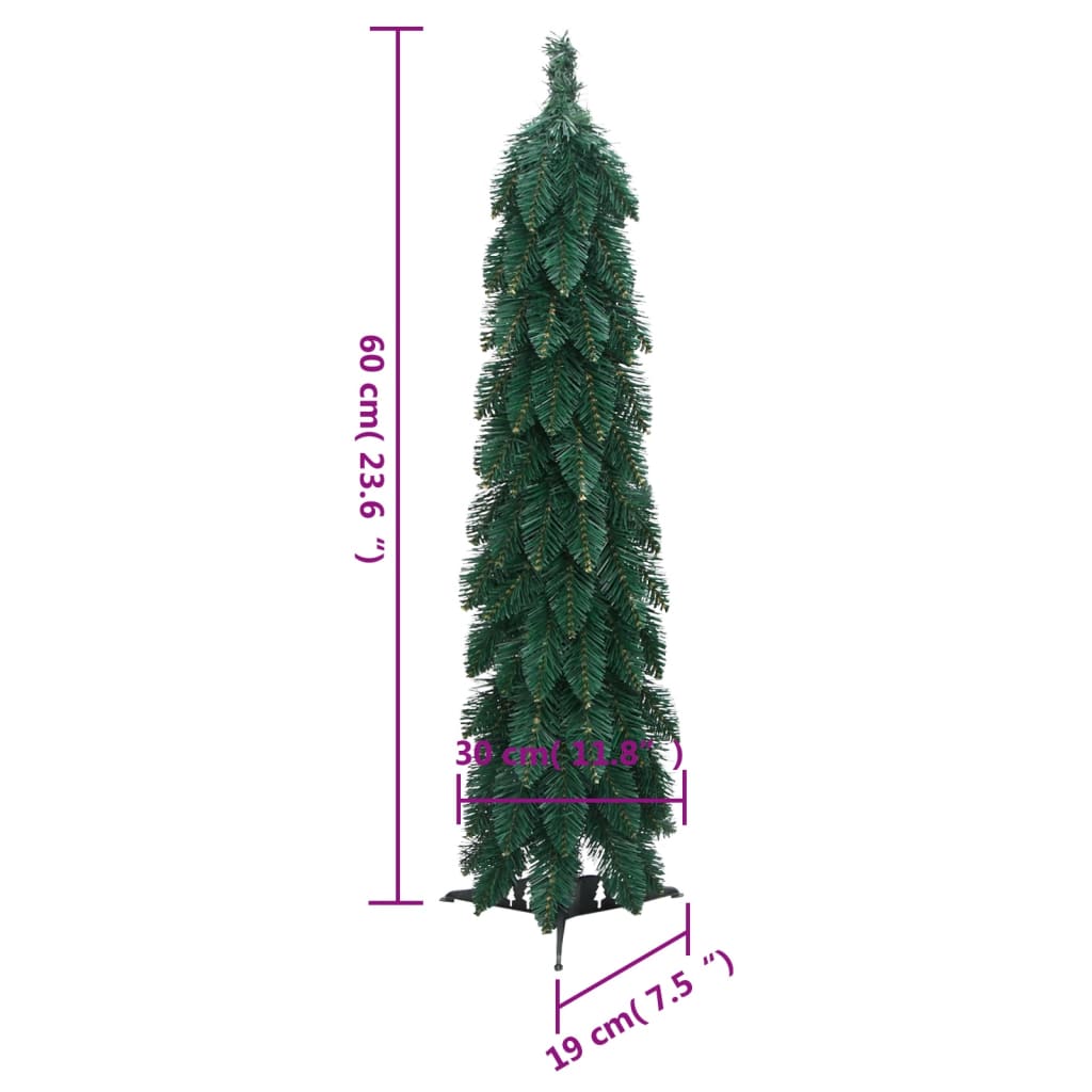 vidaXL Árbol de Navidad artificial iluminado con 30 LEDs 60 cm