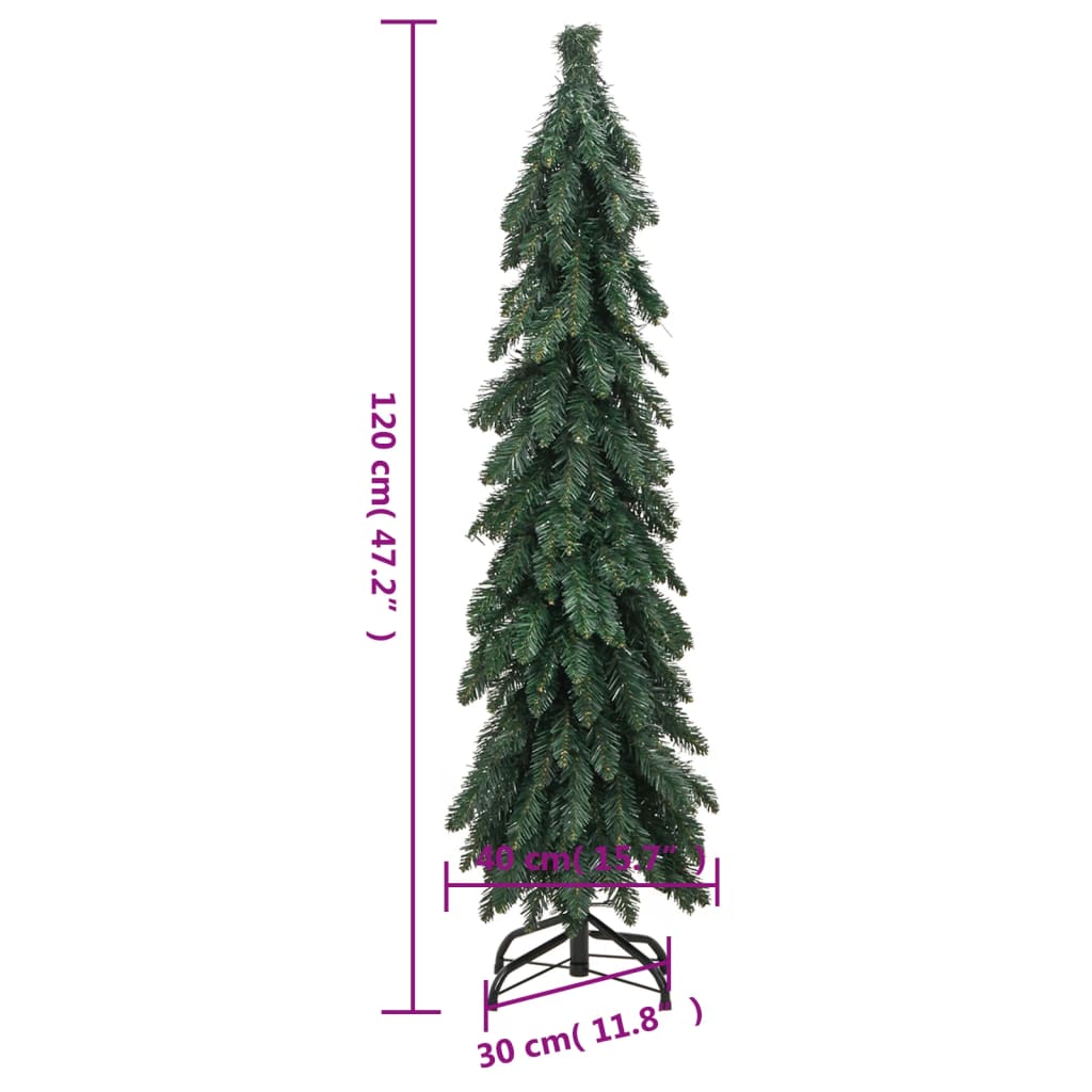 vidaXL Árbol de Navidad artificial iluminado con 60 LEDs 120 cm