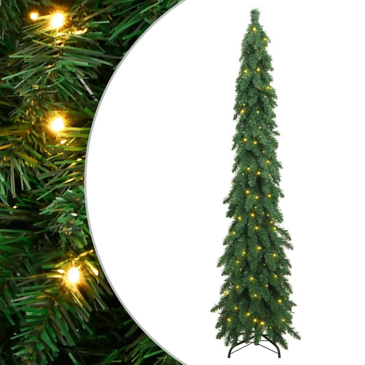 vidaXL Árbol de Navidad artificial iluminado con 100 LEDs 180 cm