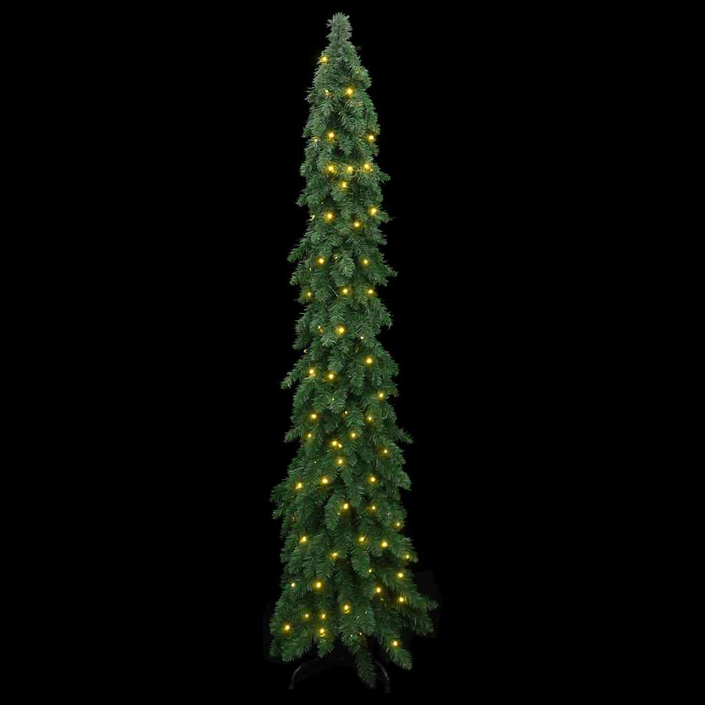 vidaXL Árbol de Navidad artificial iluminado con 130 LEDs 210 cm