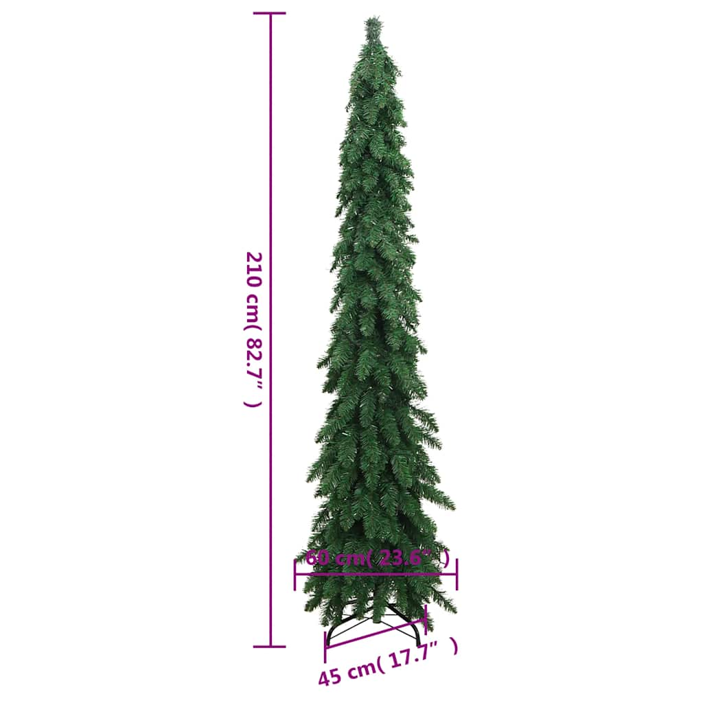 vidaXL Árbol de Navidad artificial iluminado con 130 LEDs 210 cm