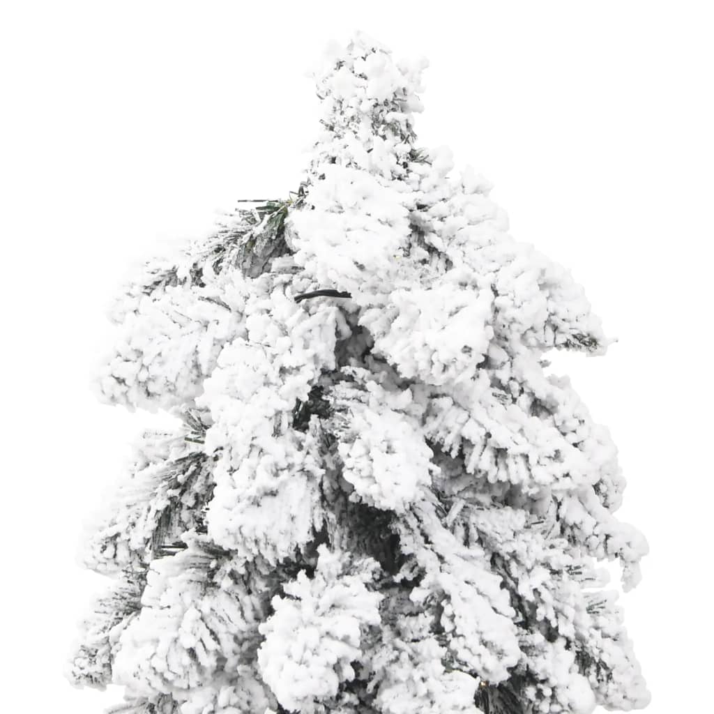 vidaXL Árbol de Navidad artificial iluminado 100 LEDs y nieve 180 cm