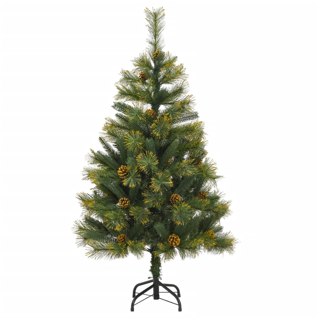 vidaXL Árbol de Navidad artificial con piñas 120 cm