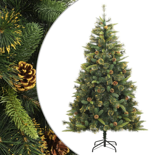 vidaXL Árbol de Navidad artificial con piñas 180 cm