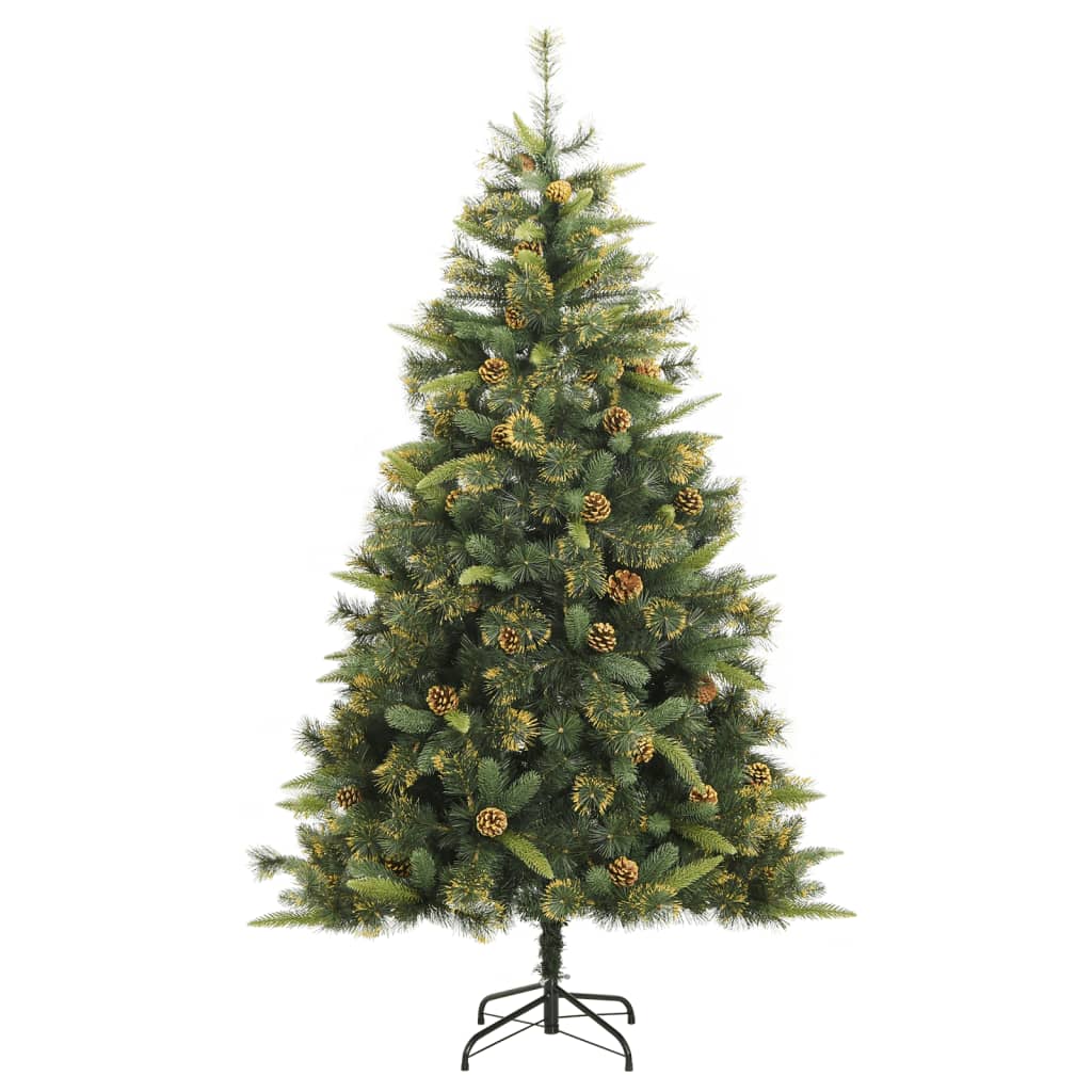 vidaXL Árbol de Navidad artificial con piñas 240 cm