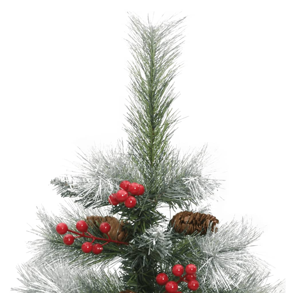 vidaXL Árbol de Navidad artificial con piñas y bayas 150 cm