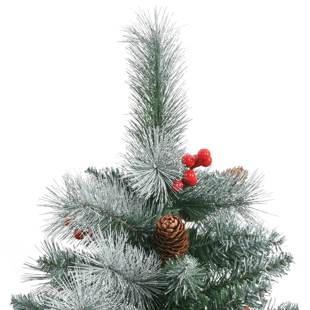 vidaXL Árbol de Navidad artificial con piñas y bayas 210 cm