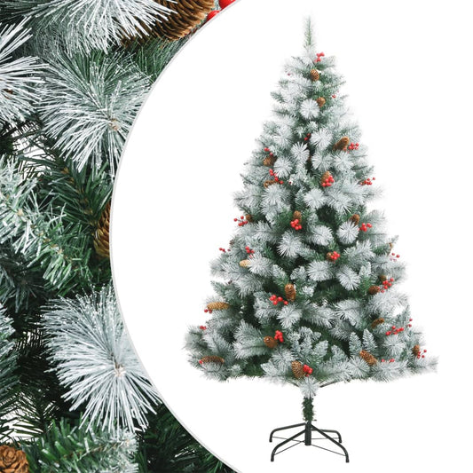 vidaXL Árbol de Navidad artificial con piñas y bayas 240 cm