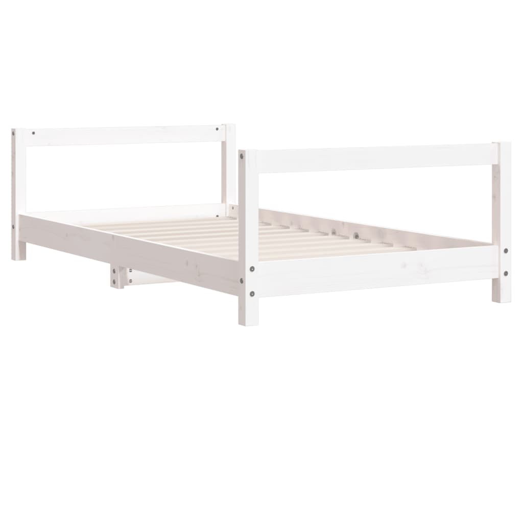 vidaXL Estructura de cama para niños madera de pino blanco 80x160 cm