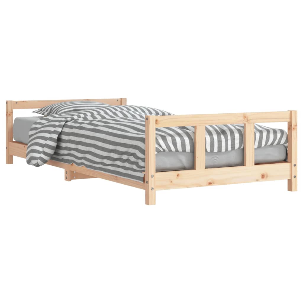 vidaXL Estructura de cama para niños madera maciza de pino 90x200 cm