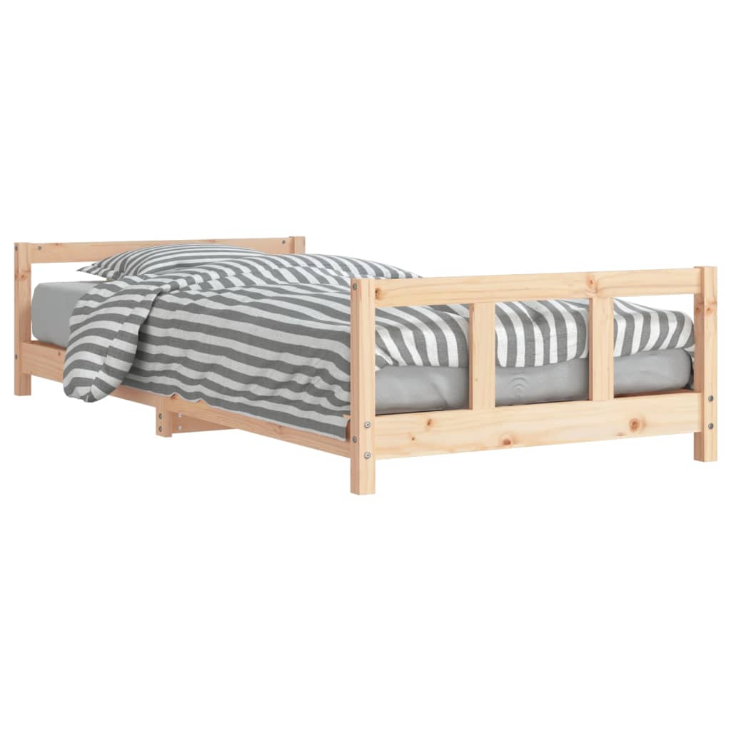 vidaXL Estructura de cama infantil madera maciza de pino 90x190 cm