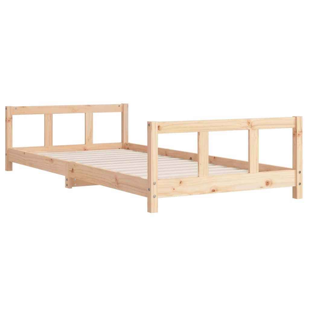 vidaXL Estructura de cama infantil madera maciza de pino 90x190 cm