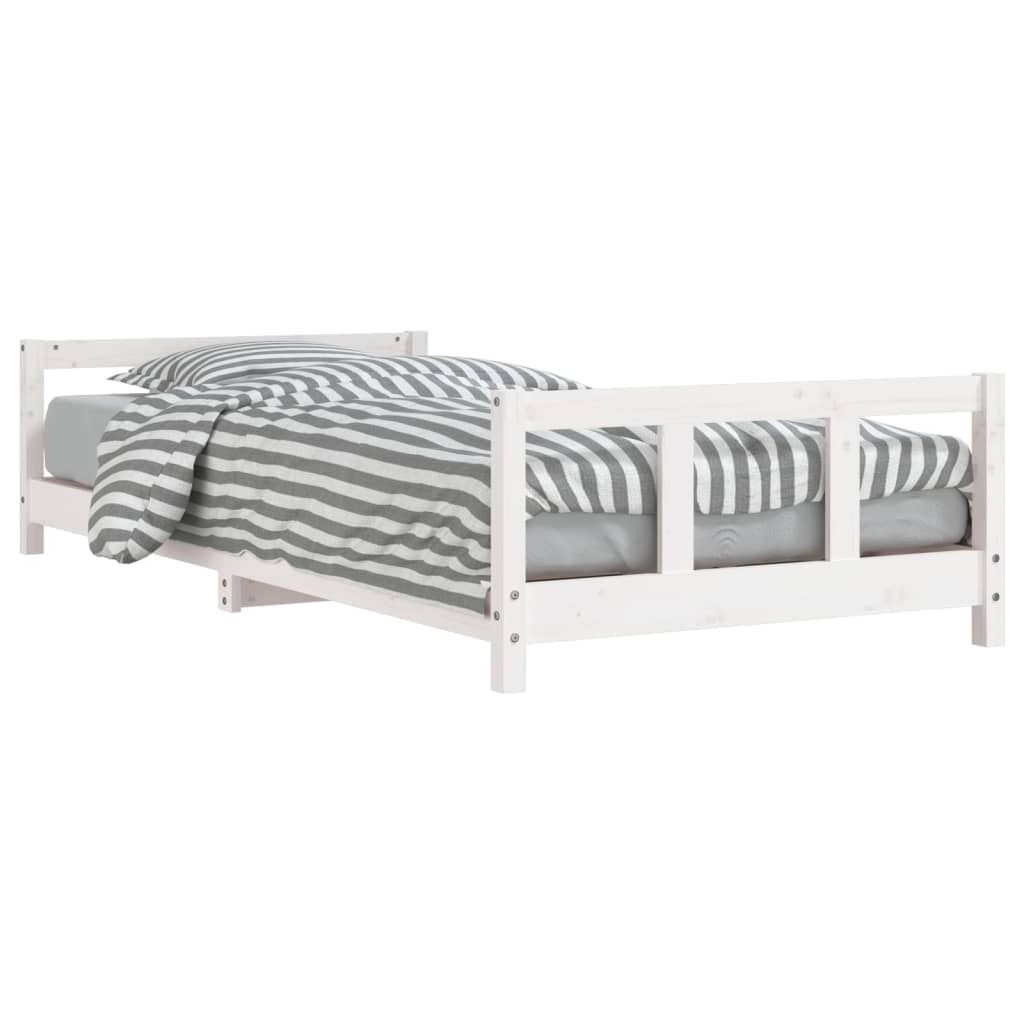 vidaXL Estructura de cama para niños madera de pino blanco 90x190 cm